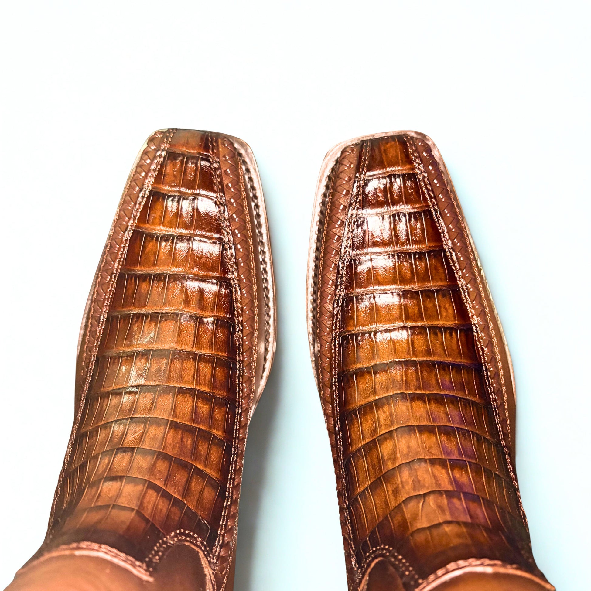 Los Altos exotic leather boot toe view