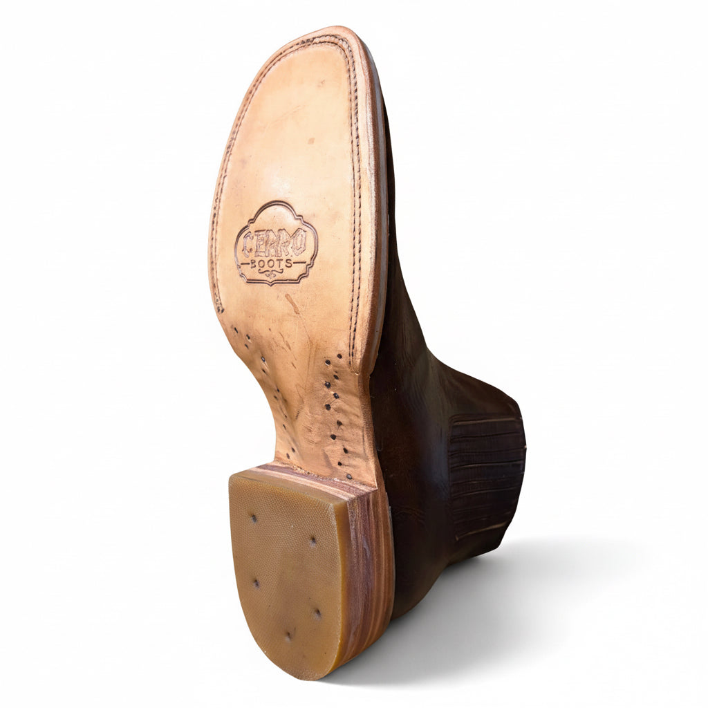 Cerro 1700 Whisky Cafe Square Toe Botin outsole view