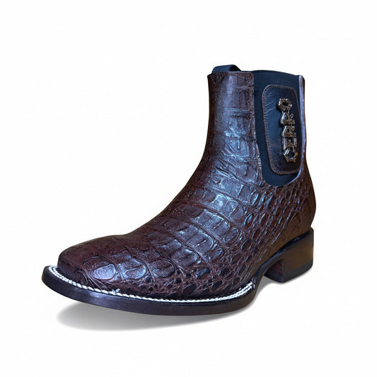 Cerro Crocodile Square Toe Western Boot angled view