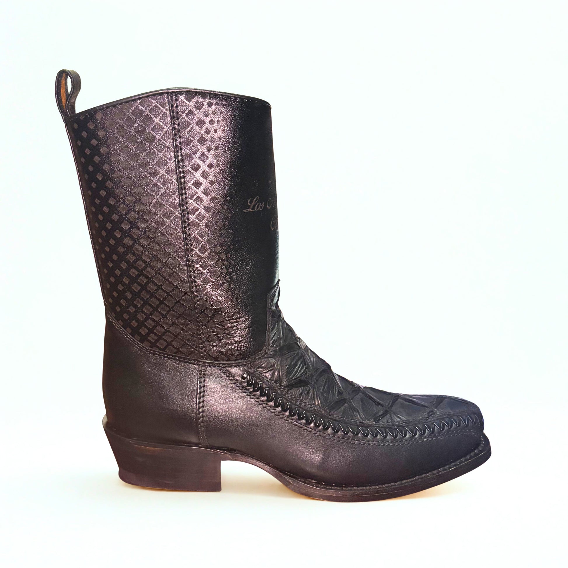 Los Altos Inverted Pirarucu 7X Toe Low Shaft Boot side view