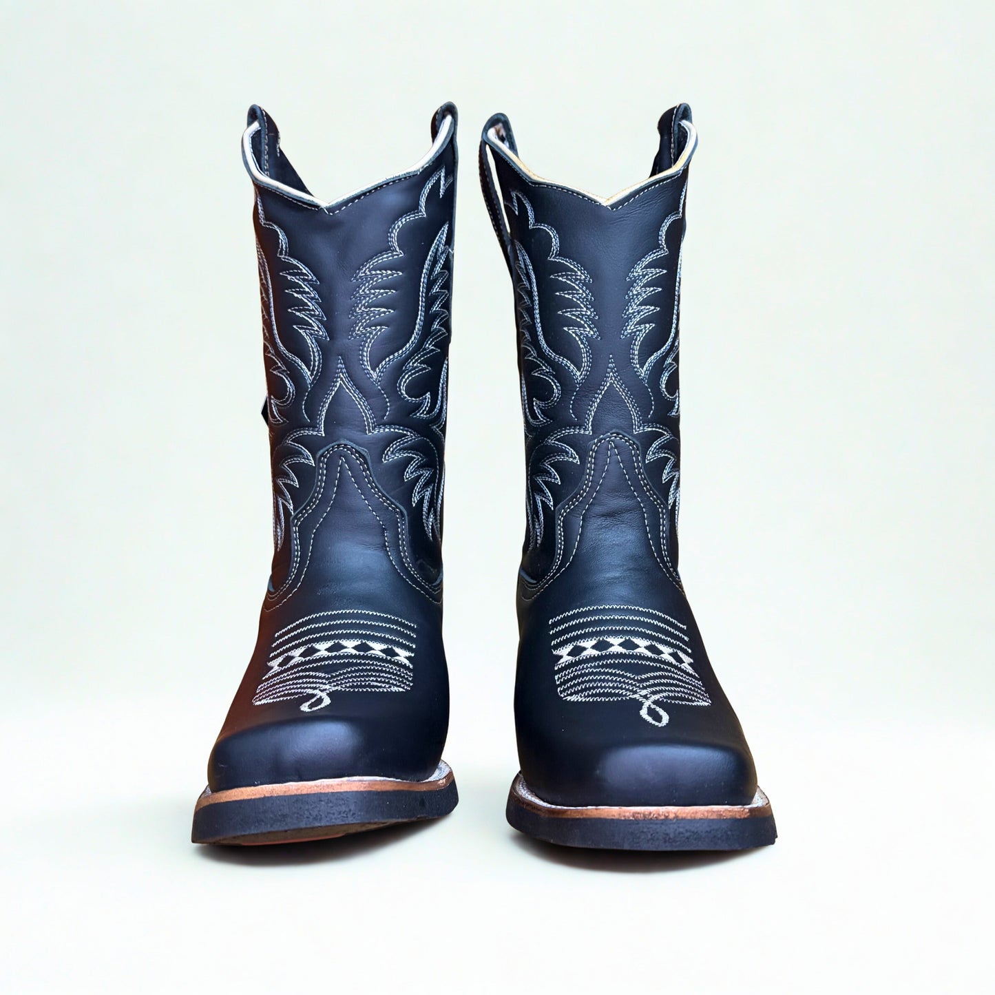 Pair of Arius Napa Black Rodeo Boots viewed from the front