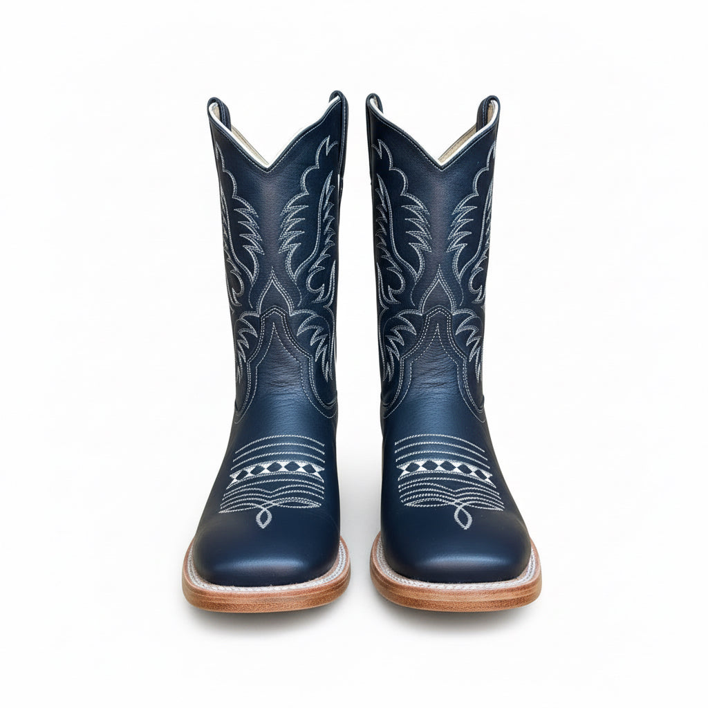 Arius Napa Negro Bulldog western boots front view