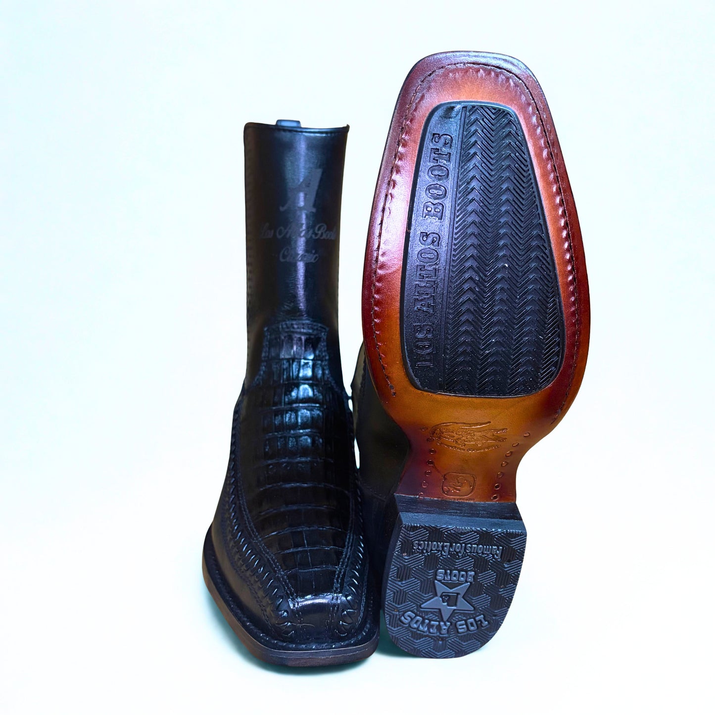 Los Altos Caiman Belly 7X Toe Low Shaft Boot outsole view