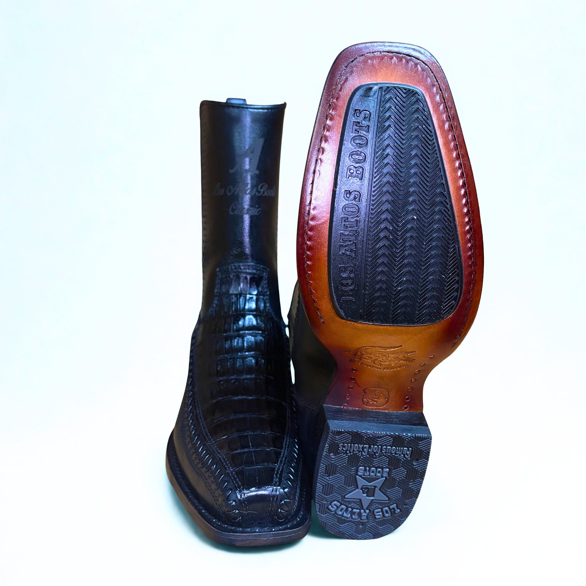 Los Altos Caiman Belly 7X Toe Low Shaft Boot outsole view