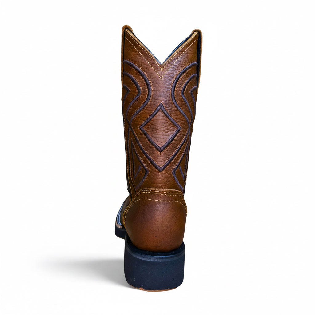 Cerro CT Crazy Ocre boot rear shaft stitching detail