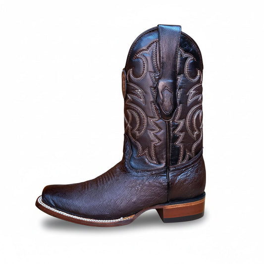 Los Altos smooth ostrich faded brown rodeo boot side profile
