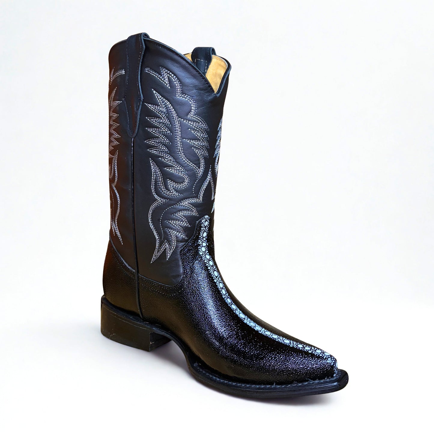 Bota texana Arius Imitación Mantarraya Negra