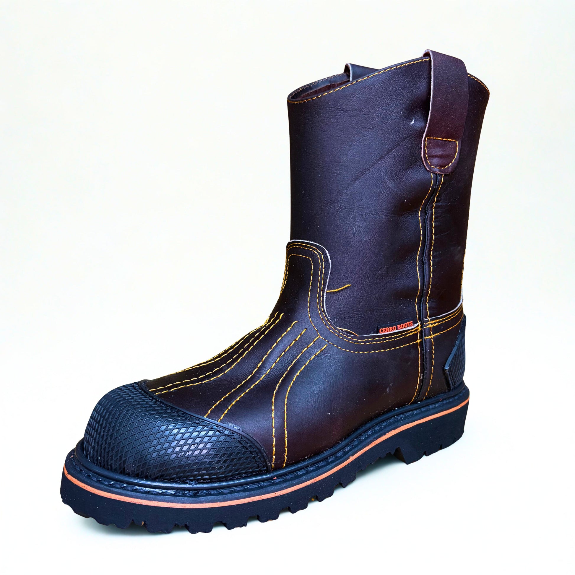 Cerro 840 Napa Vino S. Truck Acero Work Boot front angle view