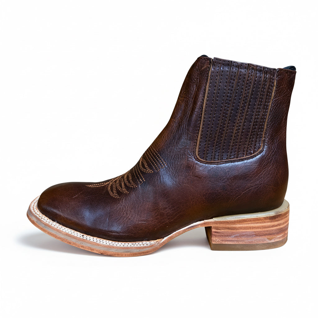 Cerro 1700 Whisky Cafe Square Toe Botin side profile