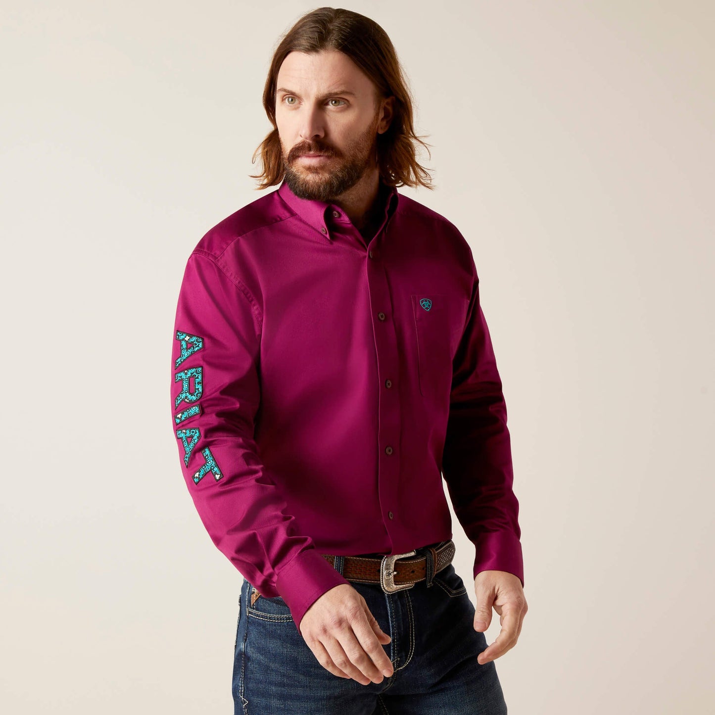 Camisa clásica de sarga con logo del equipo