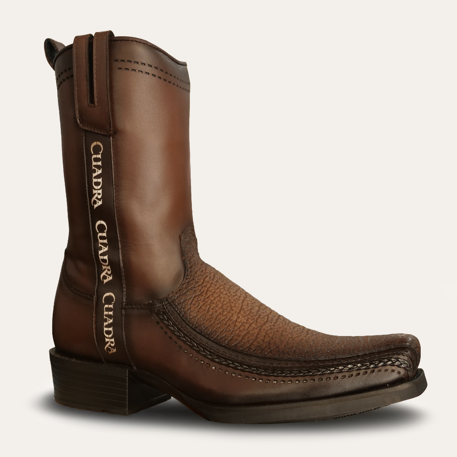 Cuadra American Bison Narrow Square Toe Western Boot front angle