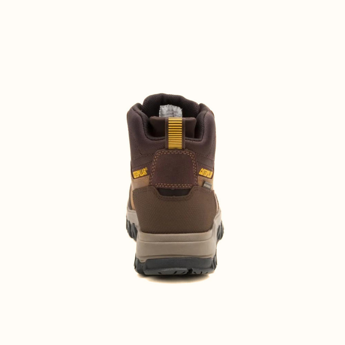 CAT Threshold Rebound men’s brown waterproof soft toe work hiker bottom view