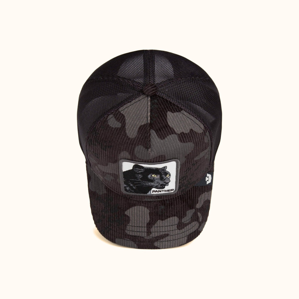 Goorin Bros. Panther Camo Trucker Hat top view