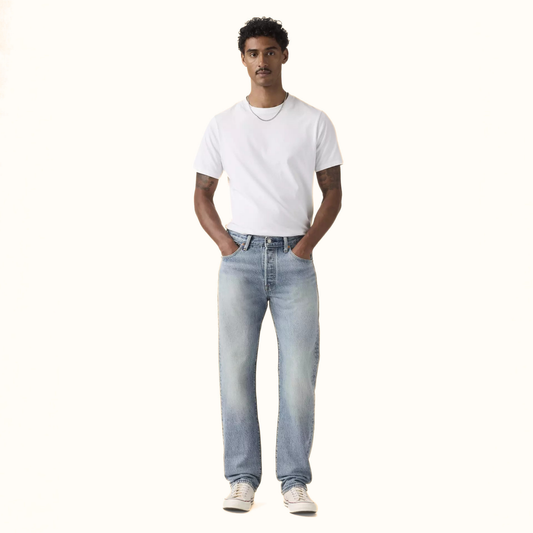 Levi’s 501 lightweight straight-leg jeans front view