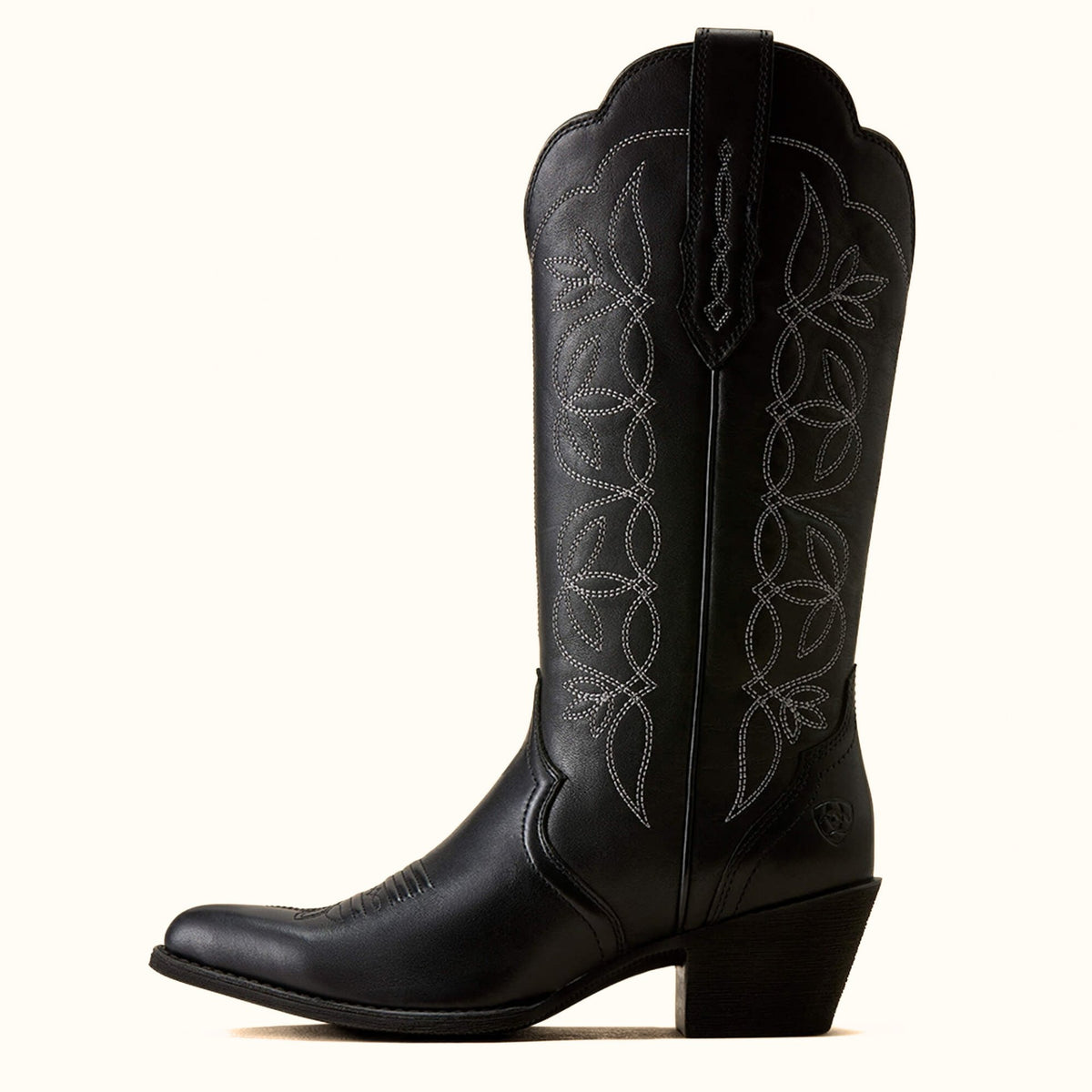 Ariat Heritage Blossom J Toe Western Boot in black side view