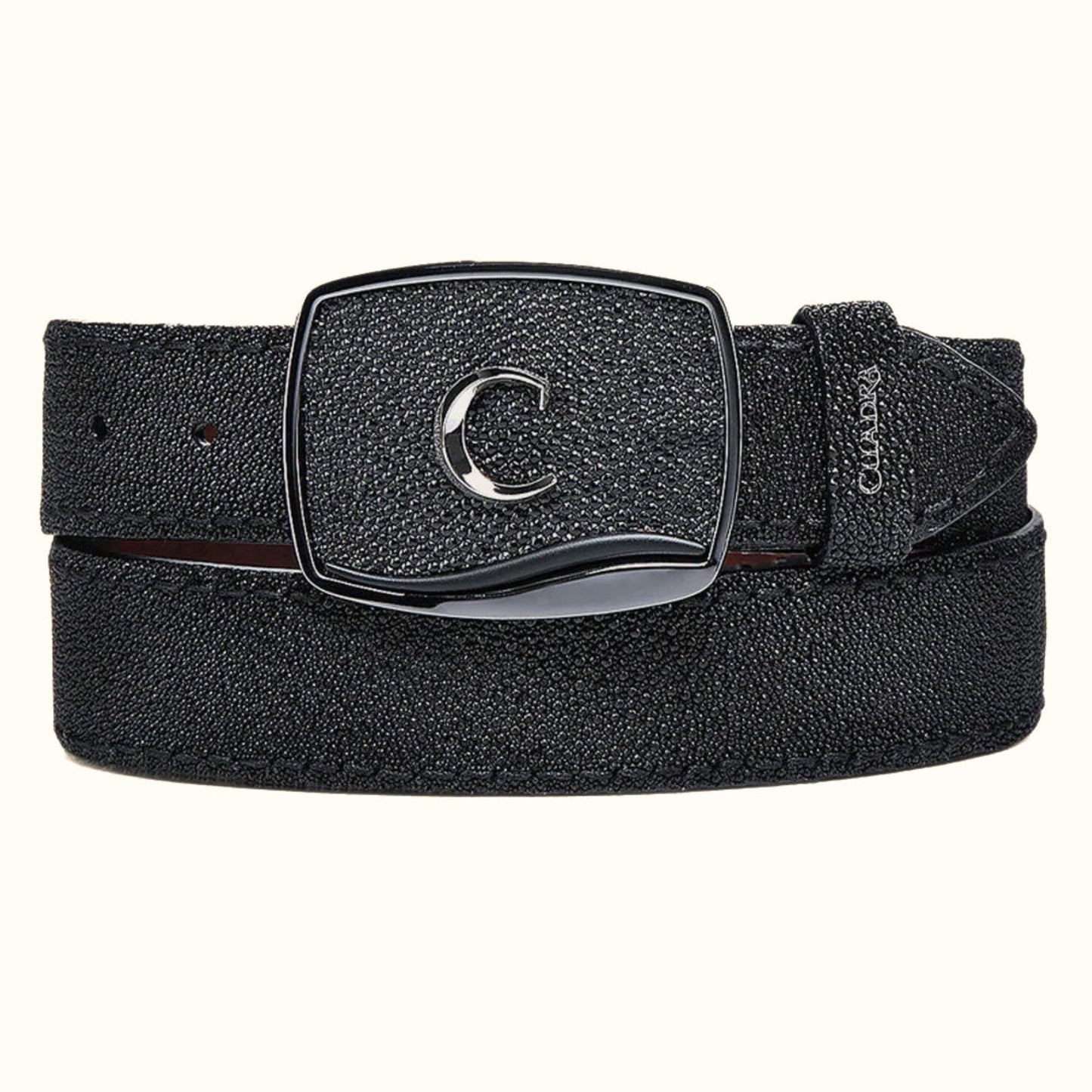 Cuadra Black Stingray Western belt