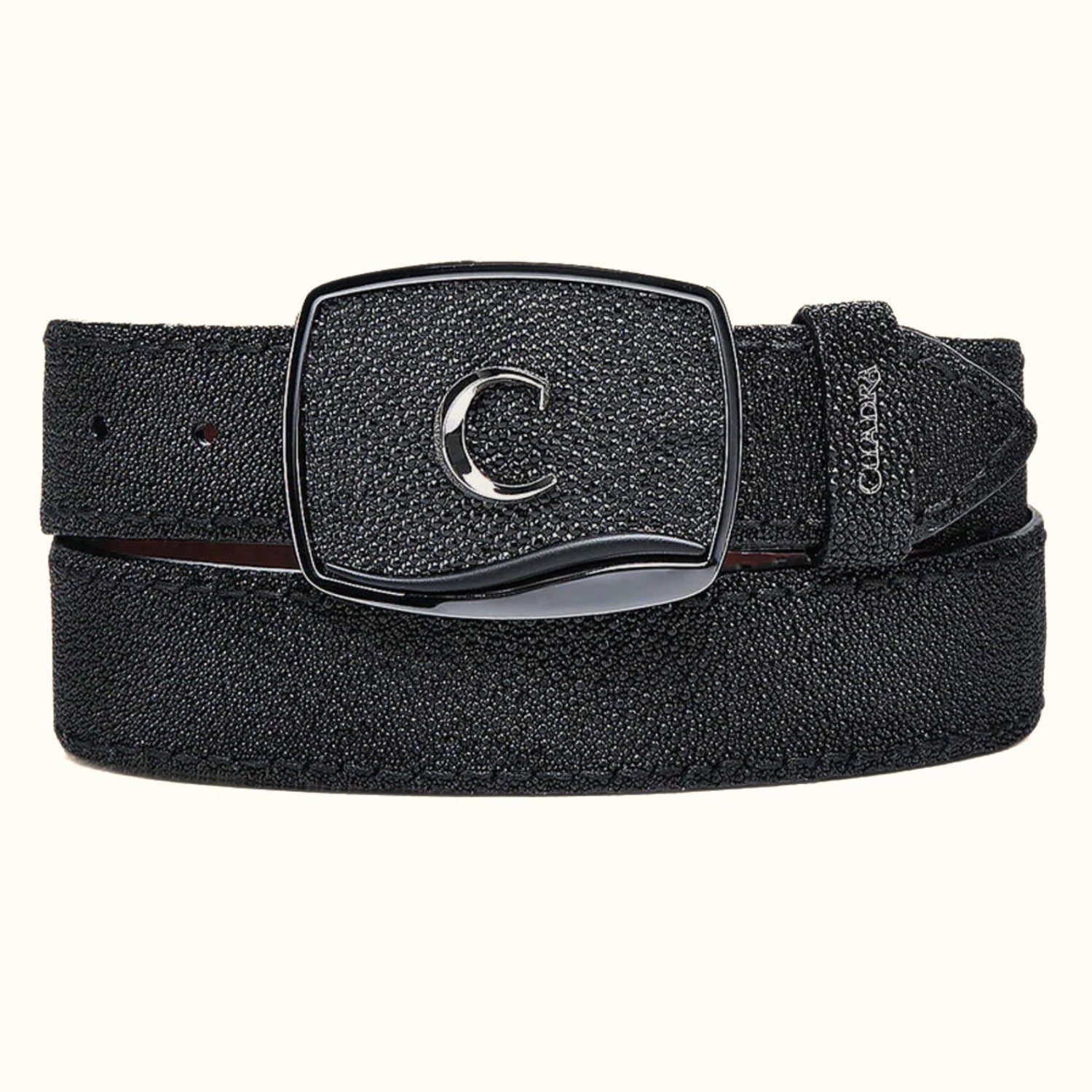 Cuadra Black Stingray Western belt