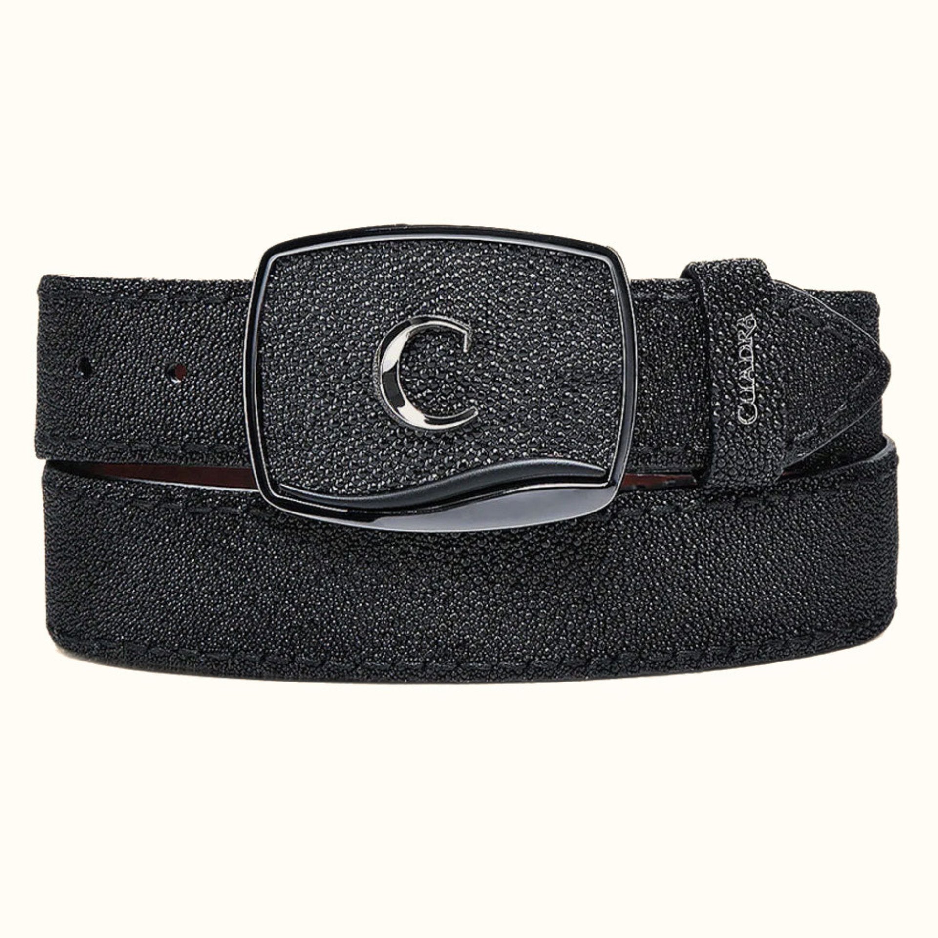 Cuadra Black Stingray Western belt