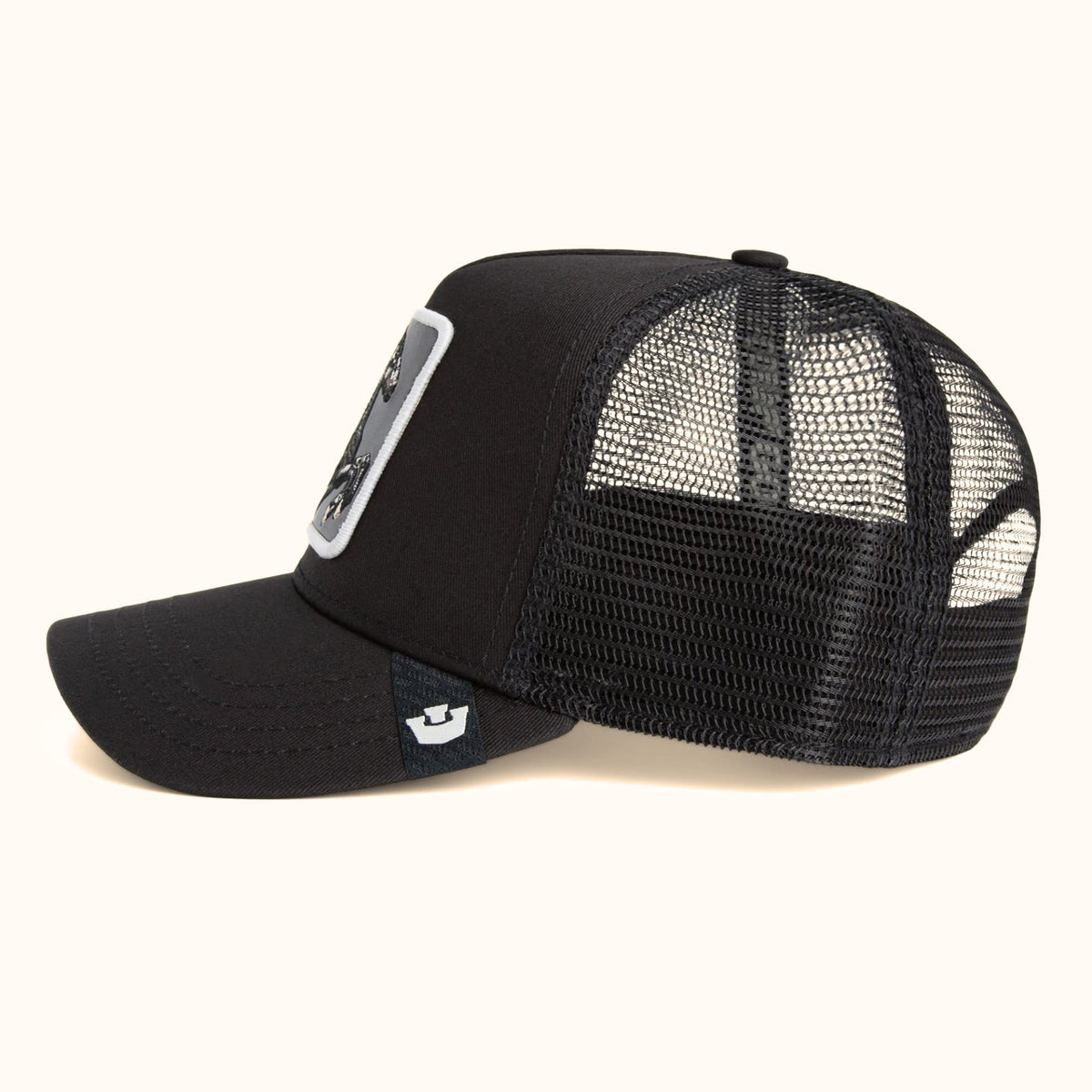 Goorin Bros. Stallion Trucker Hat black mesh side view