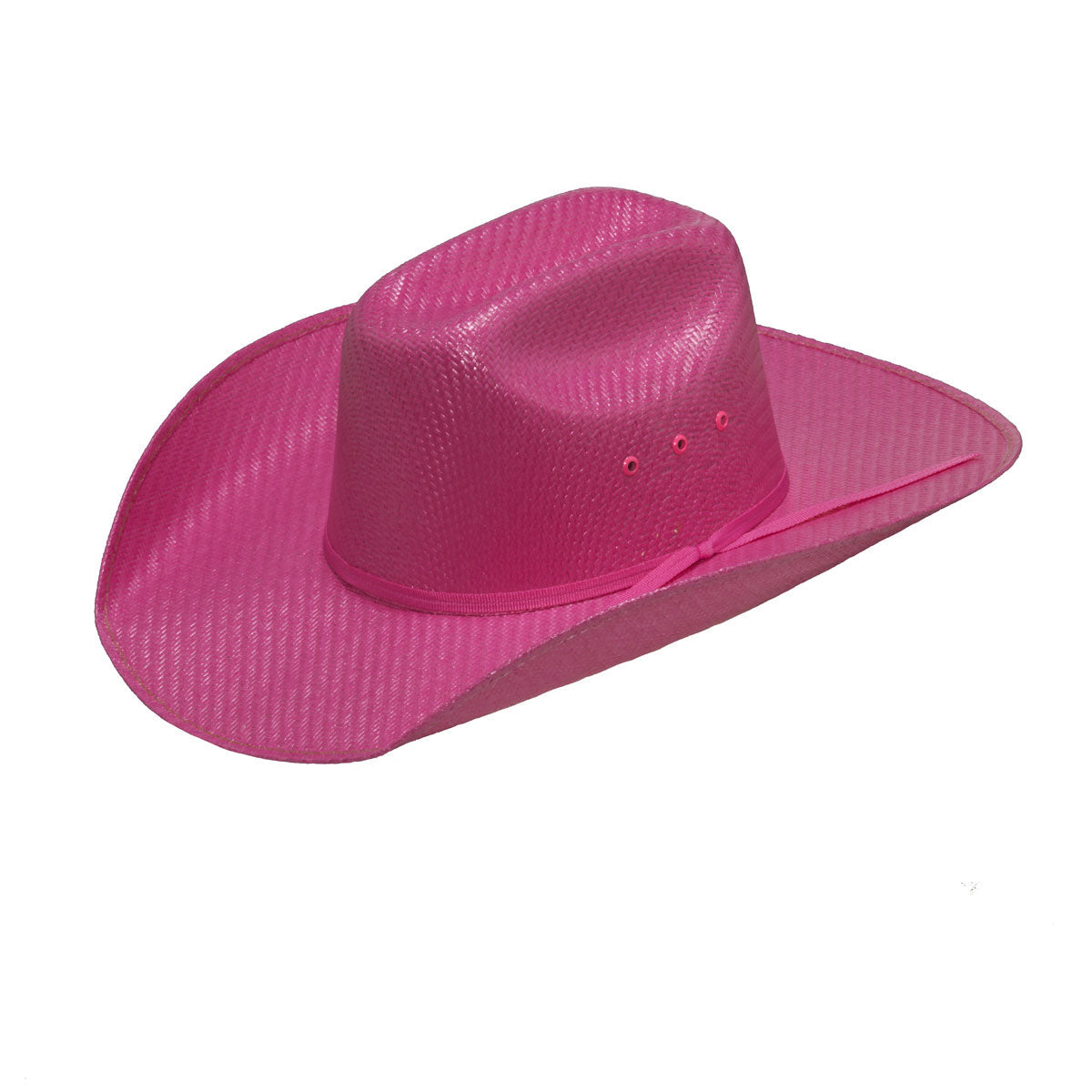 Twister Youth Western Hat in bright pink front angle view