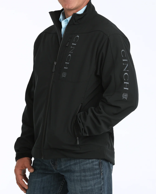 Cinch Men’s Bonded Jacket Black angled front view