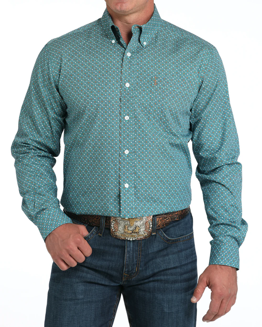 Camisa Western de Manga Larga con Botones de Corte Moderno