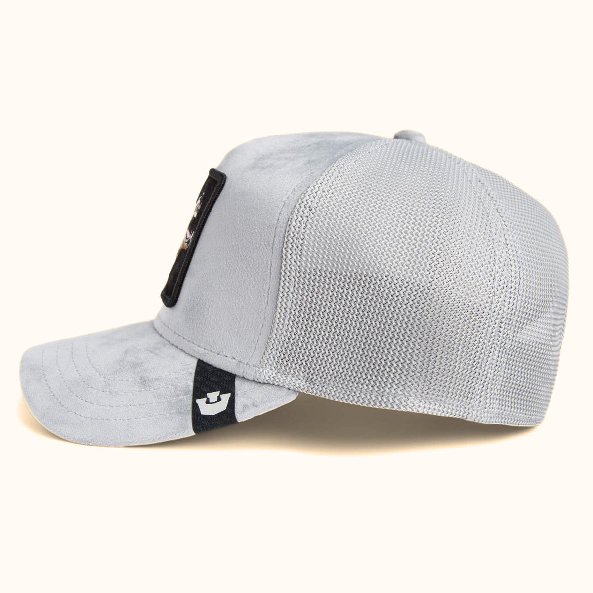 Goorin Bros. Velour Wolf Trucker Hat side view