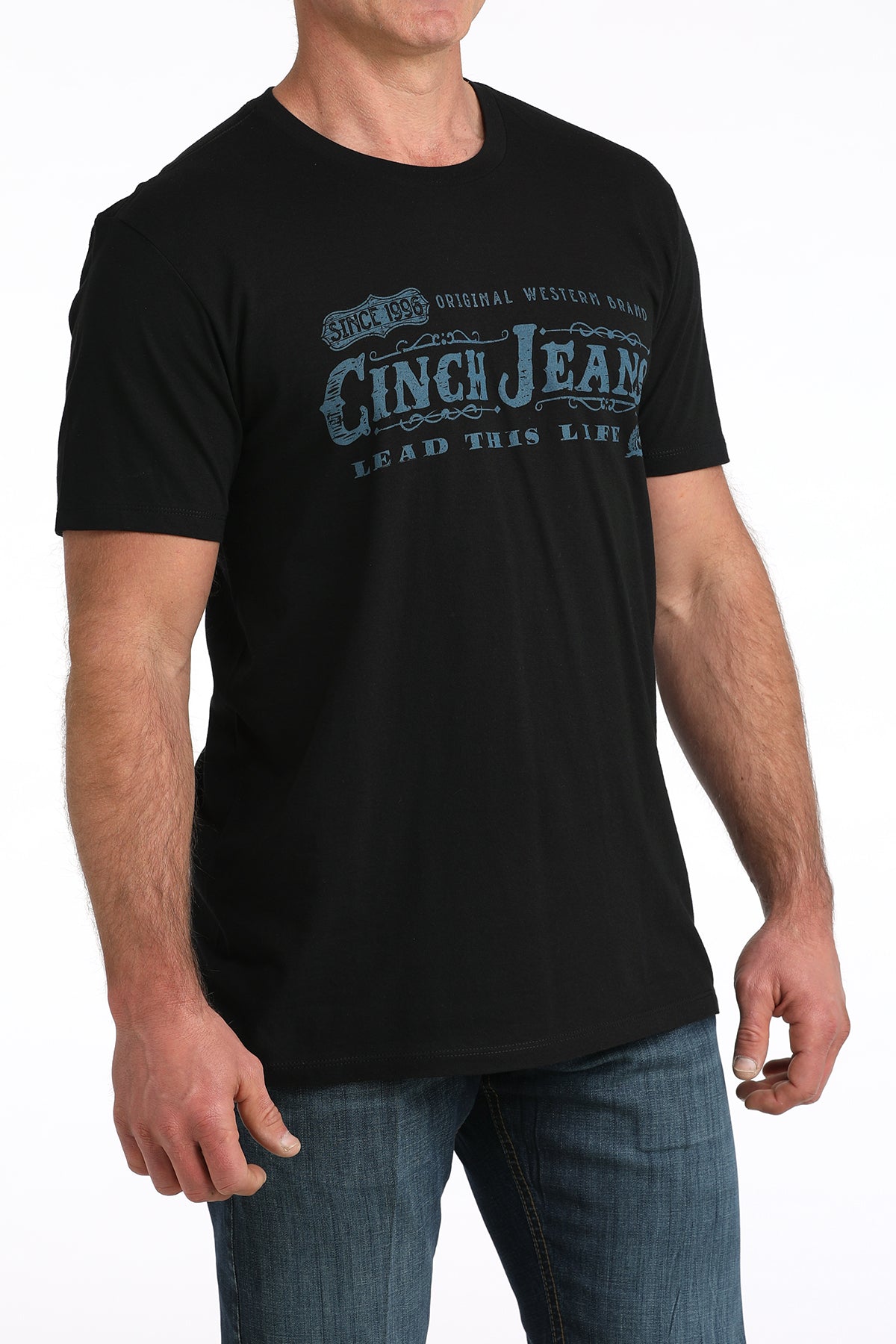 Cinch Western Logo Short Sleeve Tee angled view