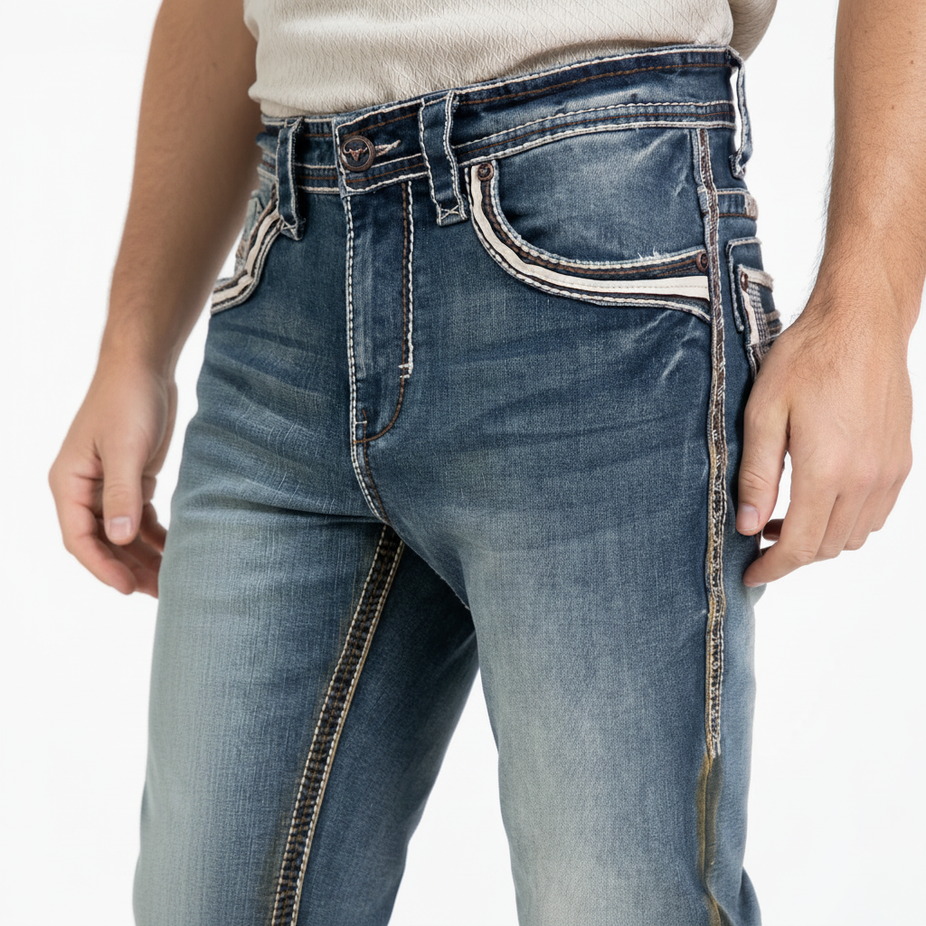 Pantalones vaqueros de corte recto ajustado Holt de color piedra oscuro para hombre