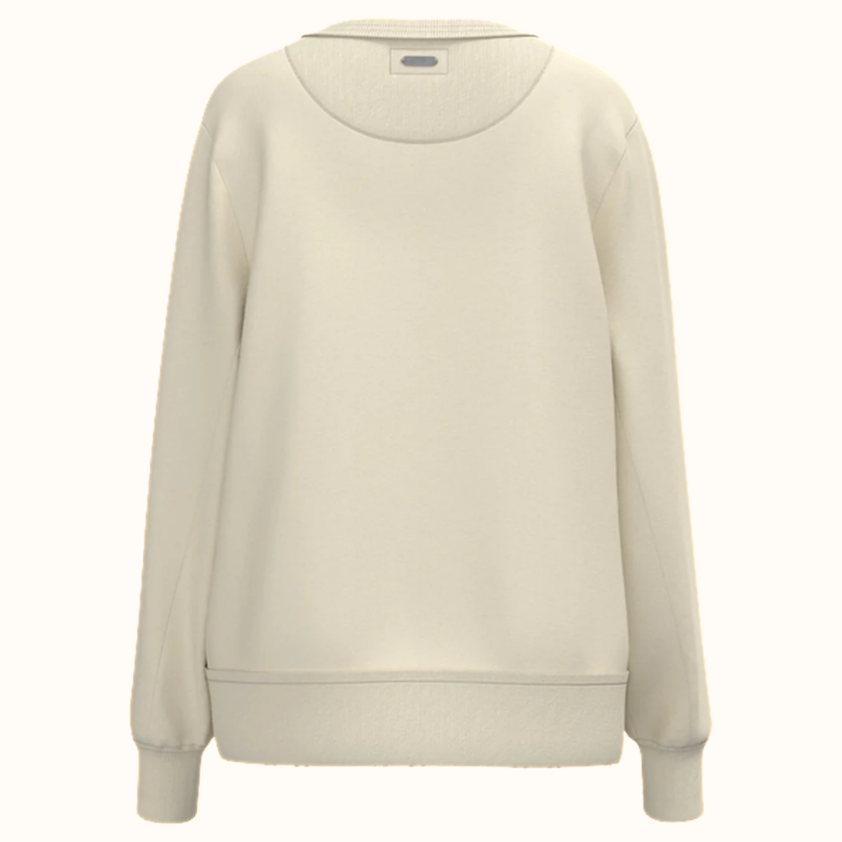Hooey Stallion Crew Women’s Pullover in cream back view