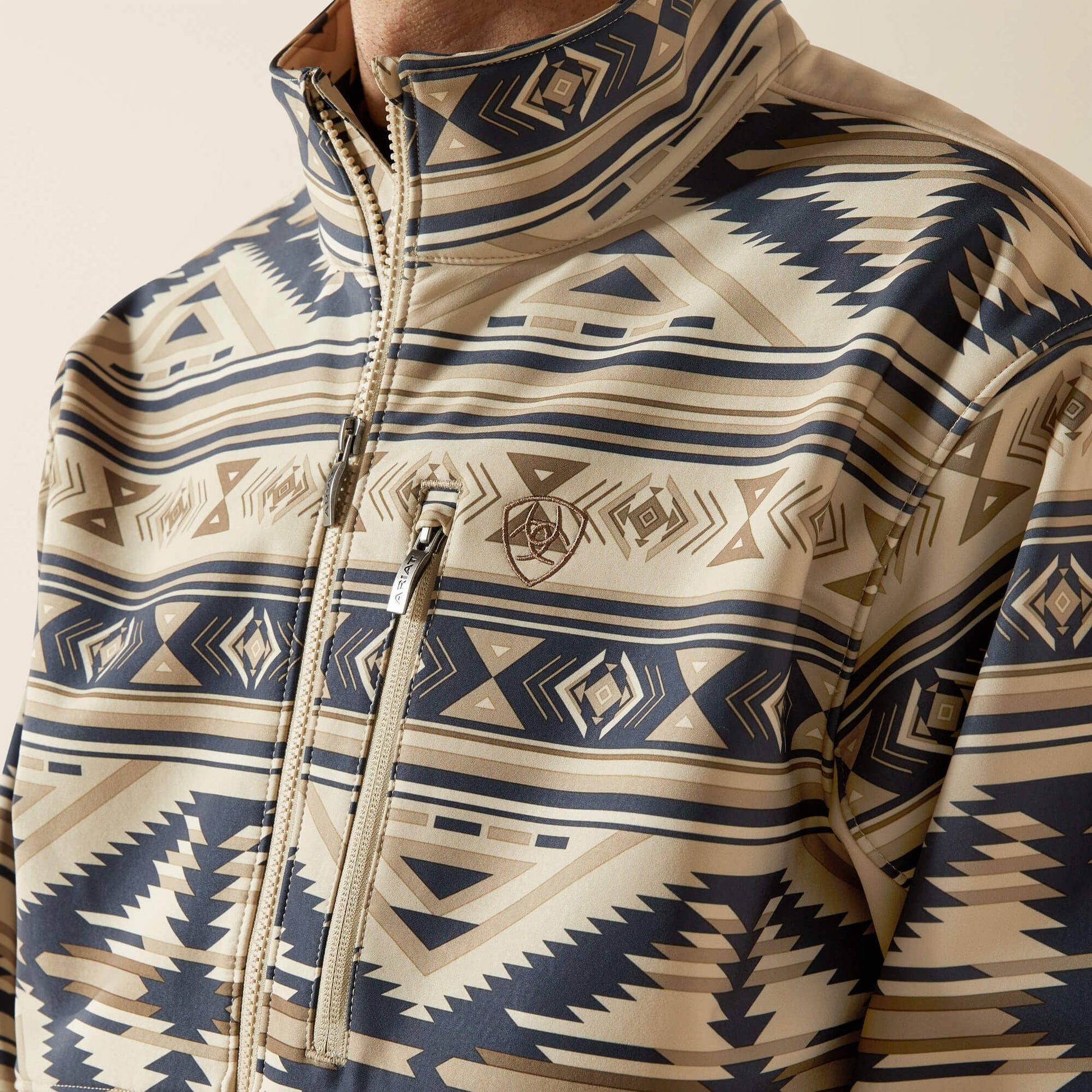 Ariat Logo Softshell Jacket pattern detail