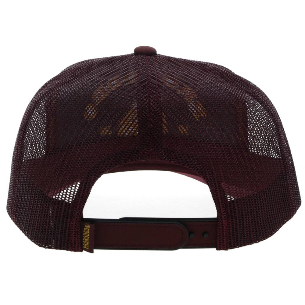 Prorodeo Maroon Hat W/Gold Logo