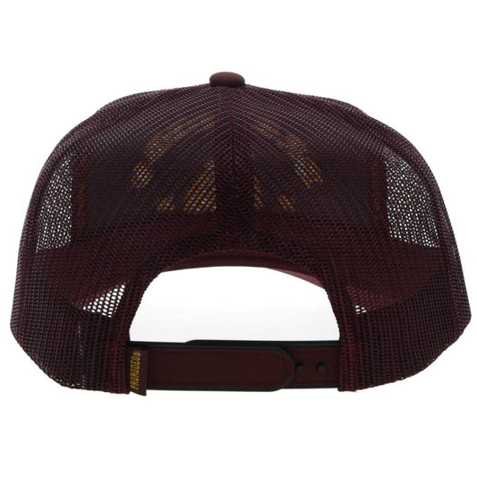 Prorodeo Maroon Hat W/Gold Logo