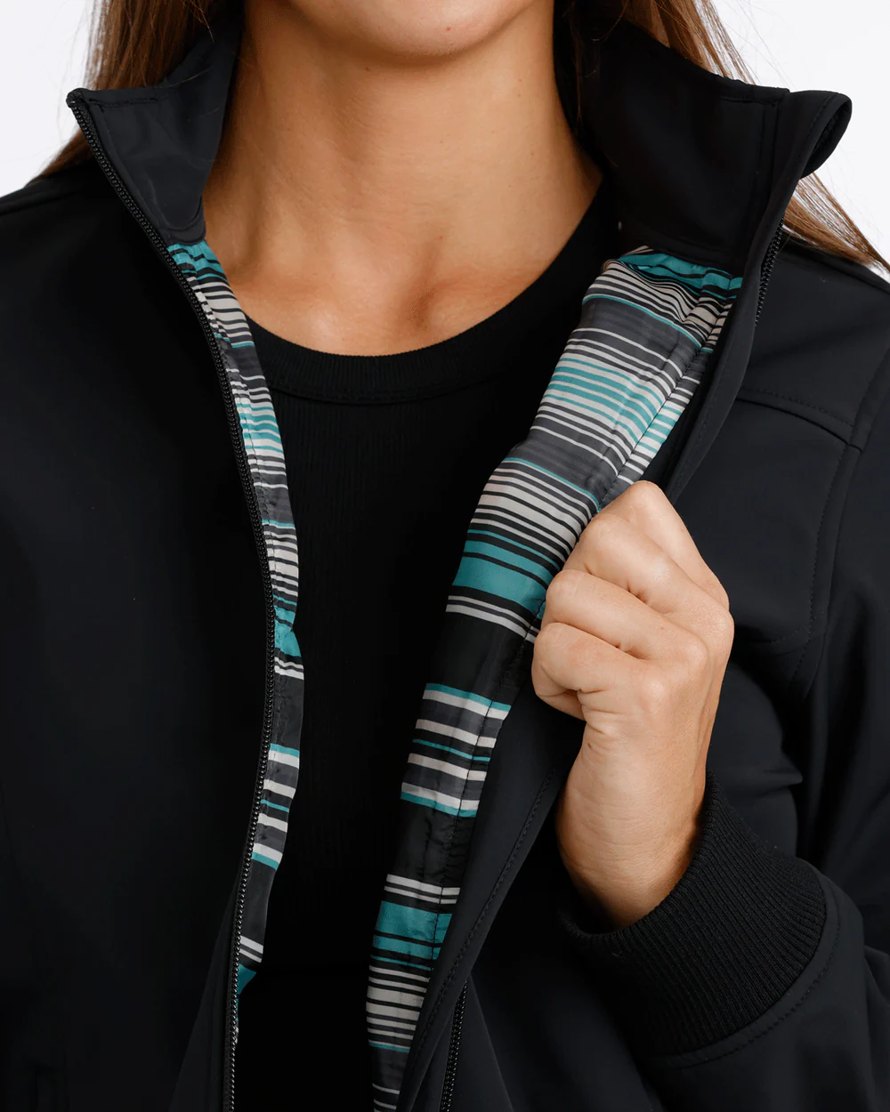 Cinch Women’s Bonded Jacket interior lining detail
