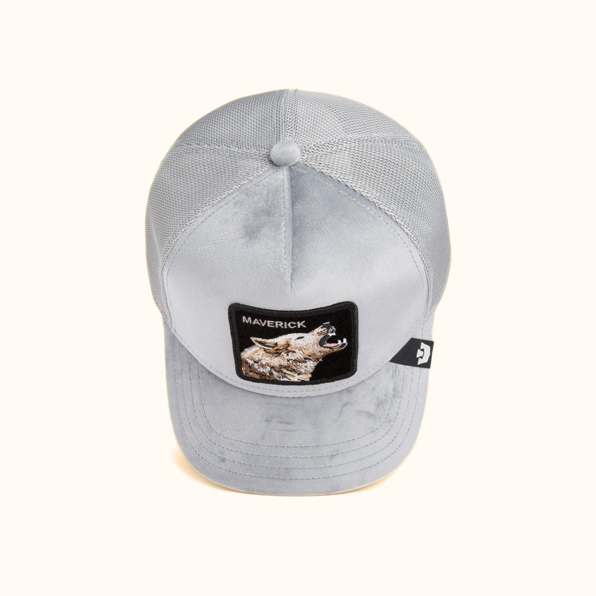 Goorin Bros. Velour Wolf Trucker Hat top view