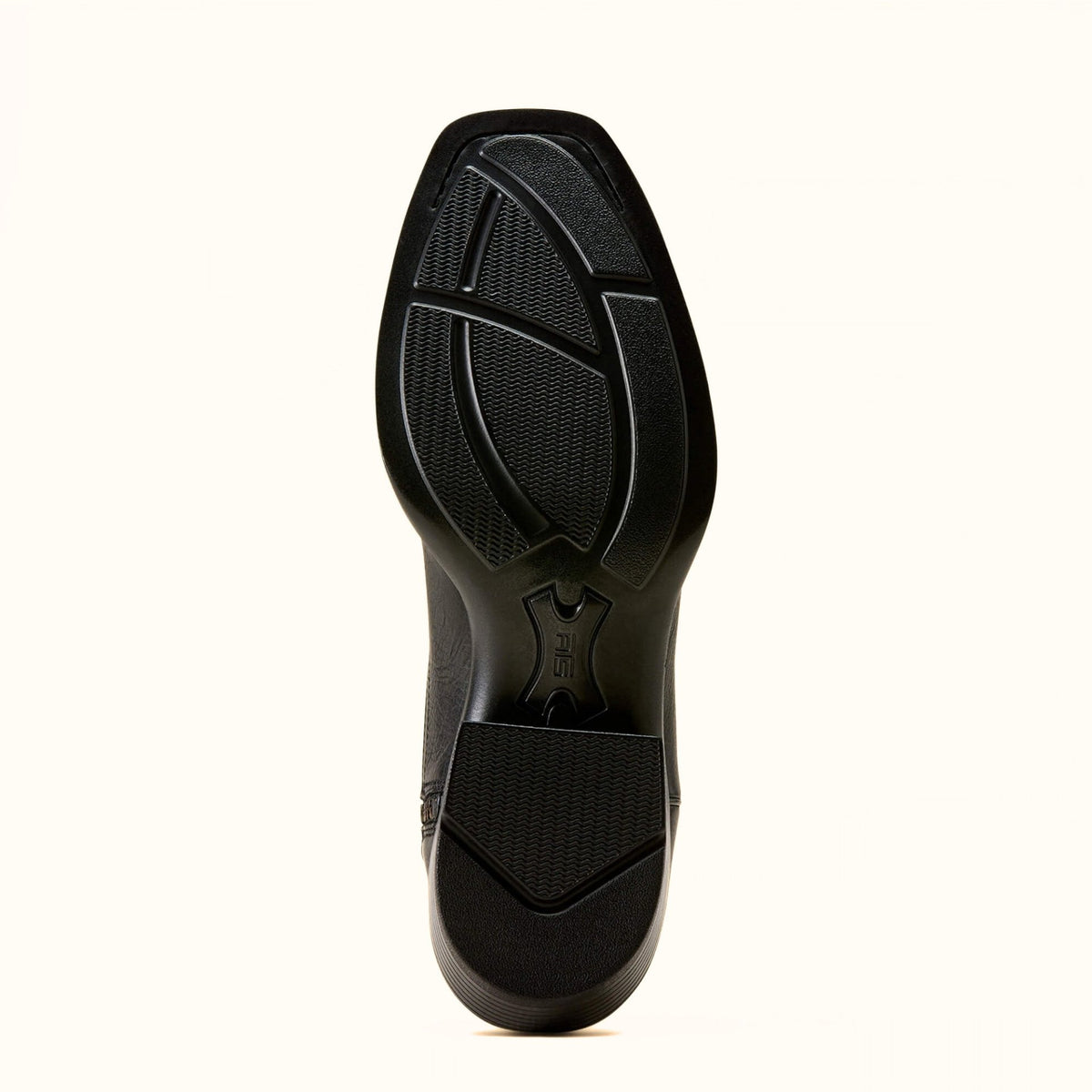 Ariat Oliver Narrow Cutter Toe Western Boot in black outsole view