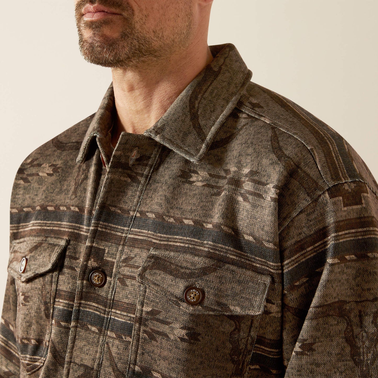 Chaqueta camisera estampada Caldwell