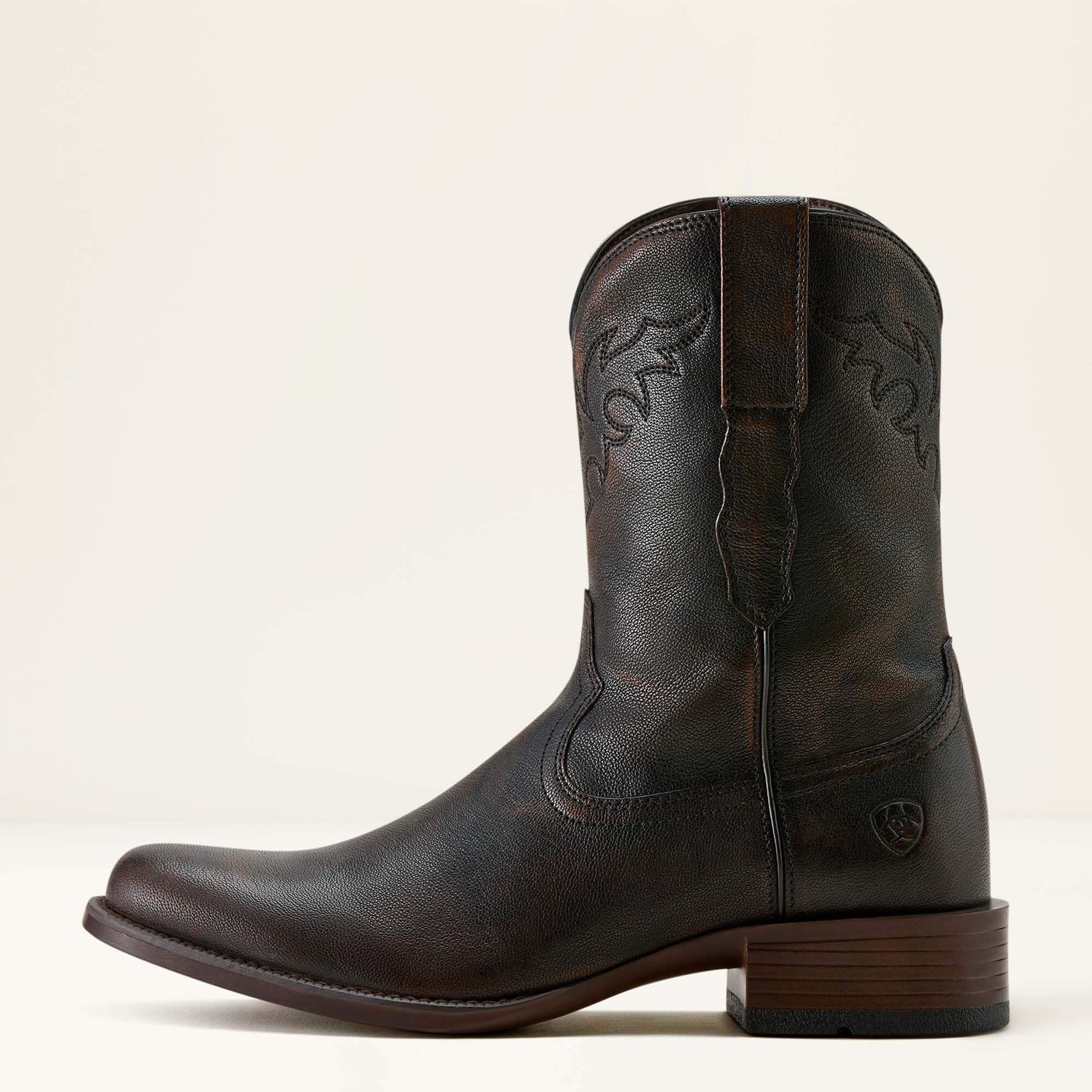 Side profile view of Ariat Sonoro Roper Toe Western Boot