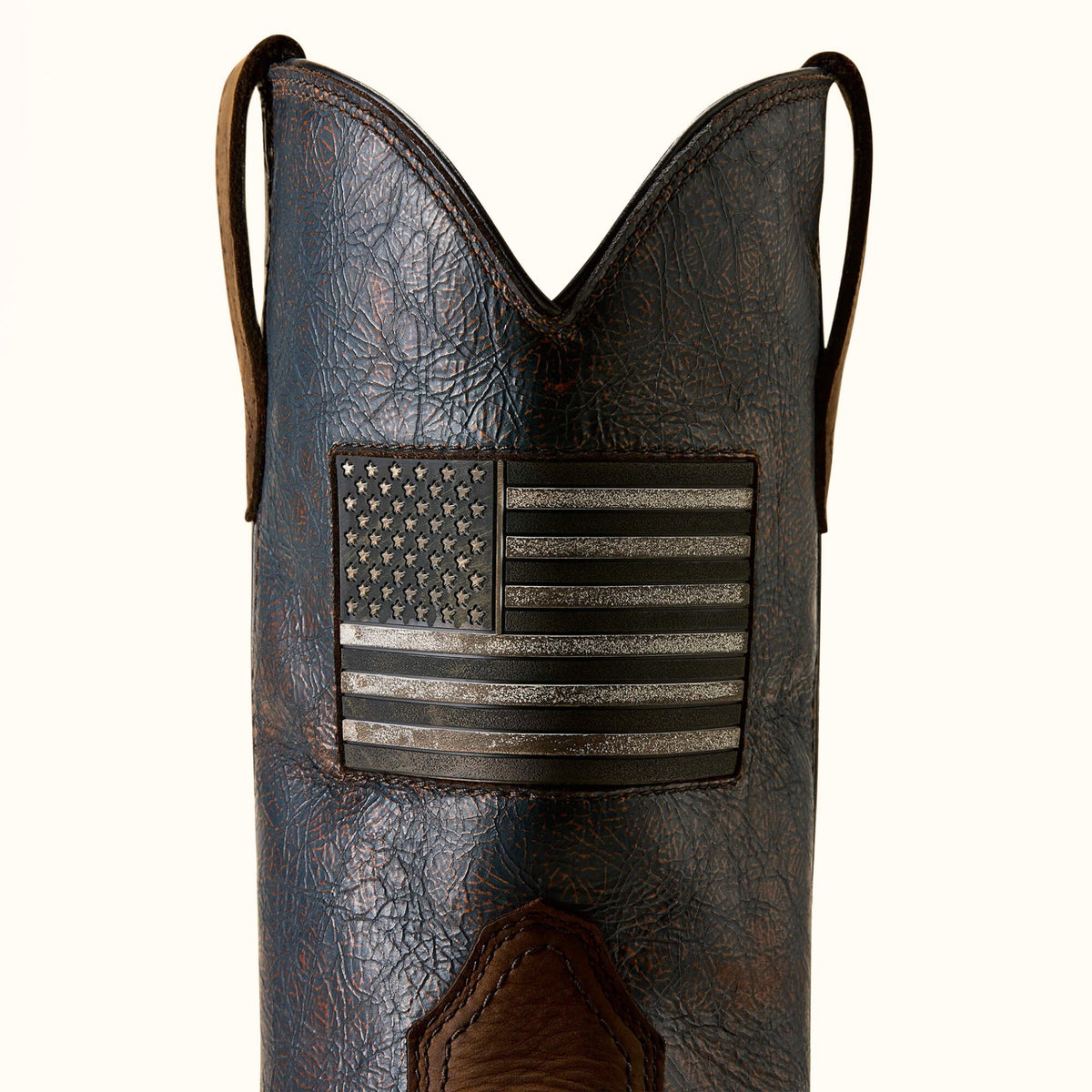 Ariat Activator Patriot waterproof steel toe work boot front flag view