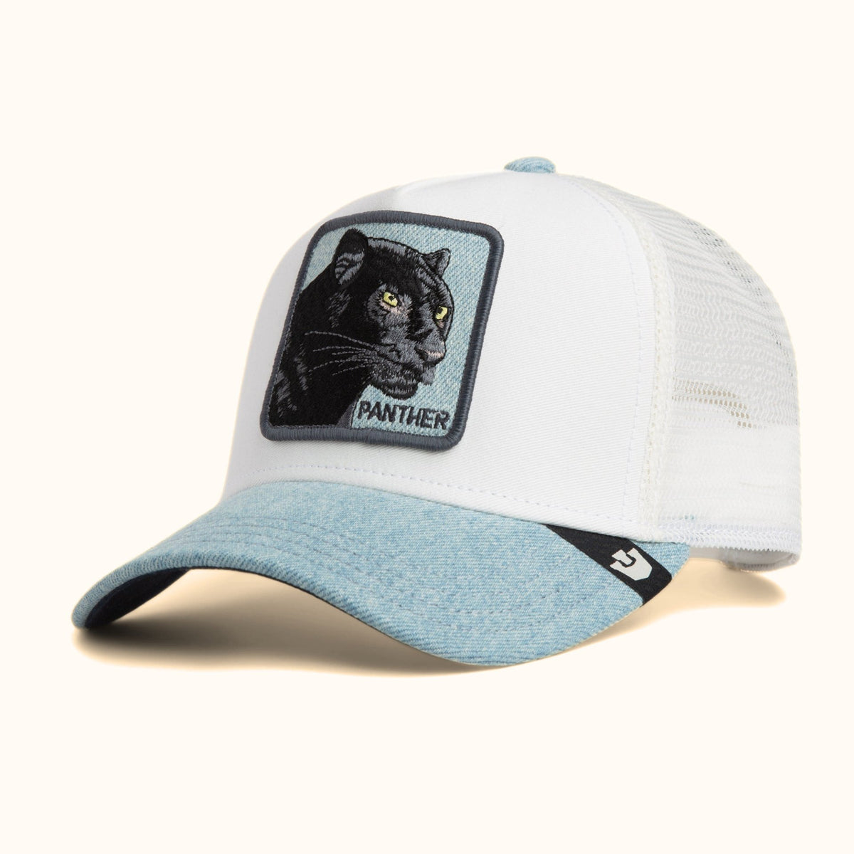 Goorin Bros. Denim Panther Trucker Hat angle view