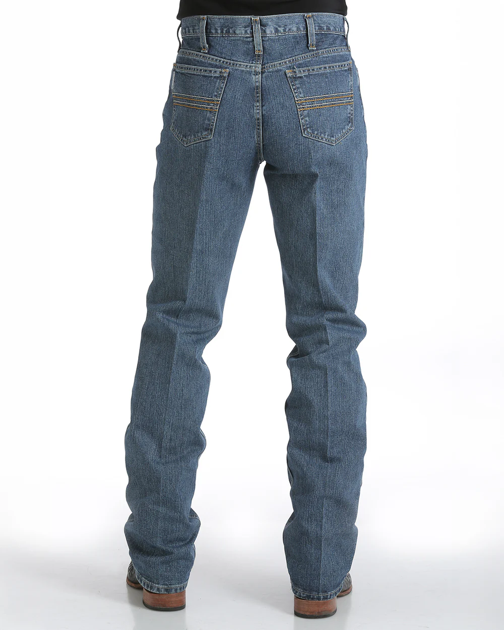 Cinch Men’s Silver Label 001 Rigid Medium Stone Jeans back view