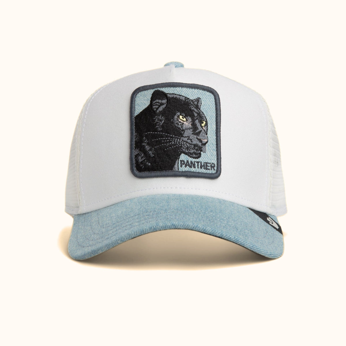 Goorin Bros. Denim Panther Trucker Hat front view