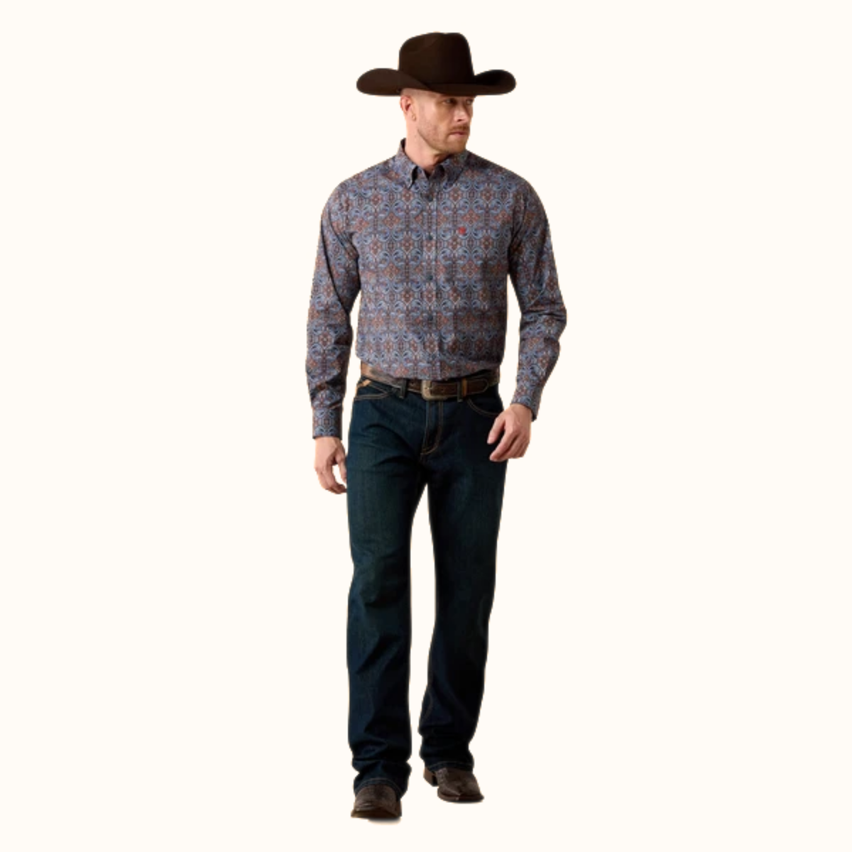 Ariat Cypress Classic Fit Shirt patterned front full view