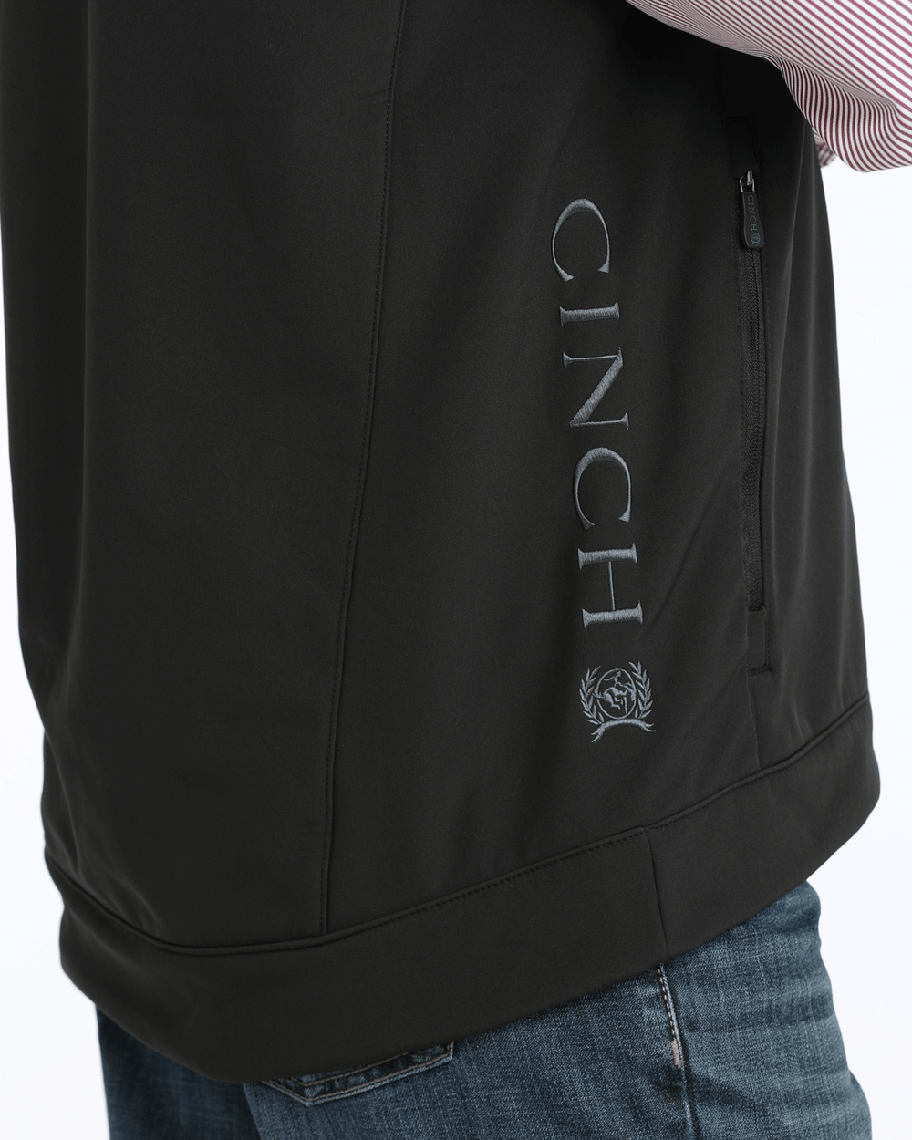 Cinch Men’s Bonded Vest lower front detail