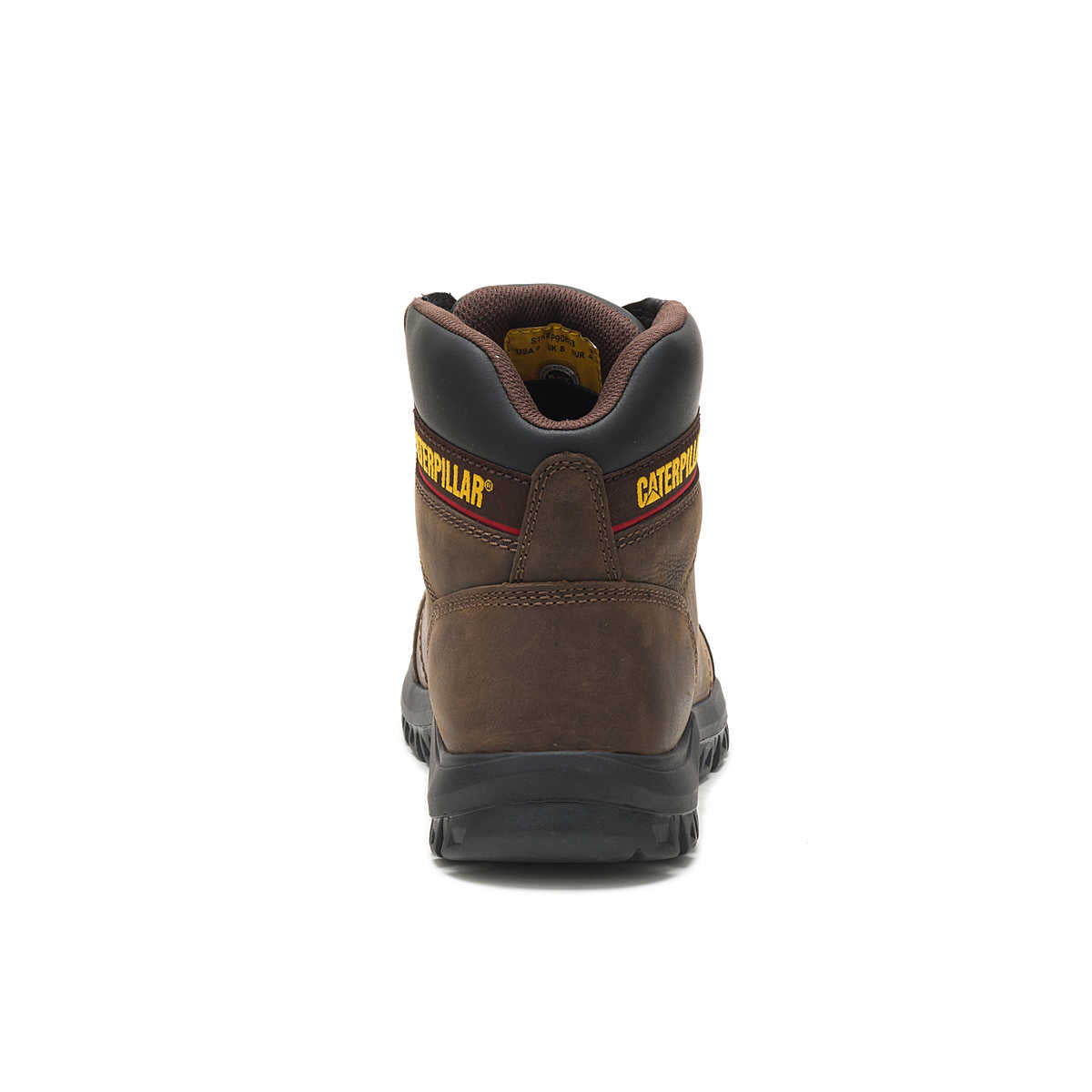 Rear view of CAT Outline Steel Toe Work Boot