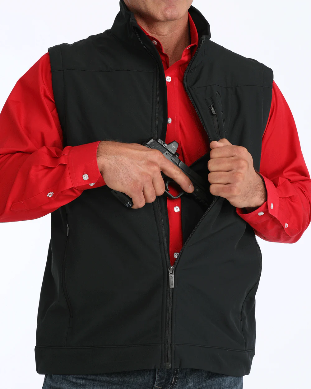 Cinch Concealed Carry Bonded Vest concealed carry pocket view