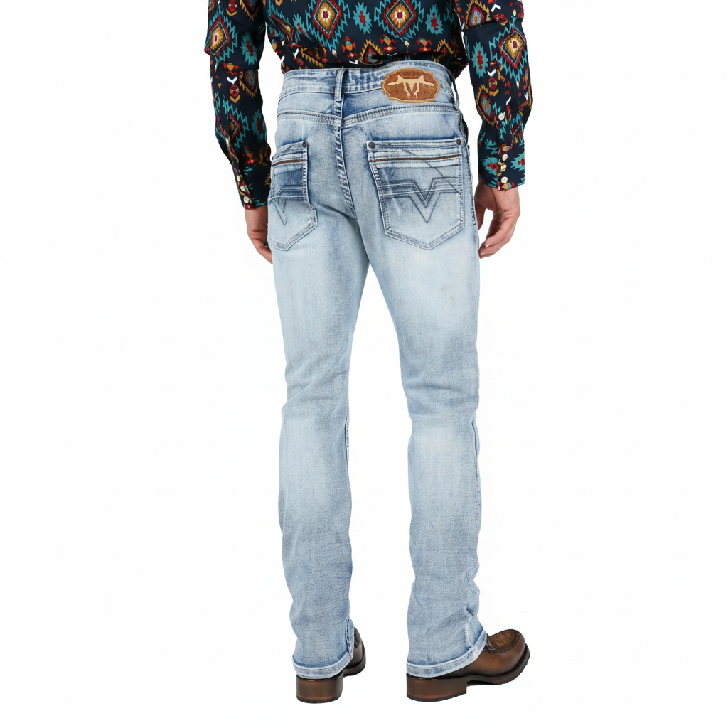 Holt Men's Light Blue Boot Cut Jeans