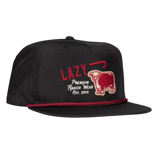 Black Red Premium Ranch Rope Trucker Hat