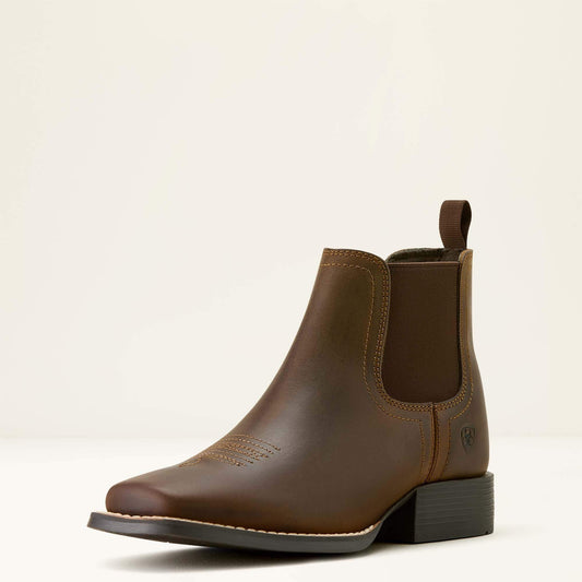 Ariat Booker Chelsea kids western boot angled side profile