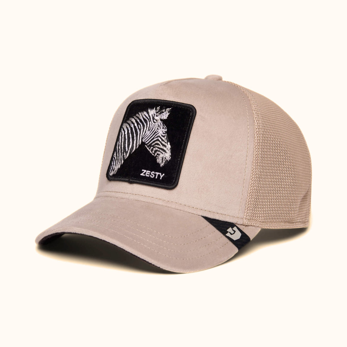 Goorin Bros. Velour Zesty biscuit trucker hat angle view